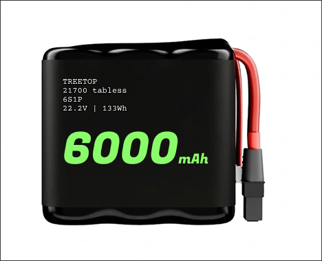 TREETOP 6000mAH 6S 21700 RELIANCE LI-ION BATTERY